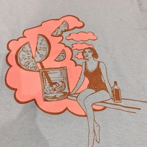 Summertime retro screenprinted tee